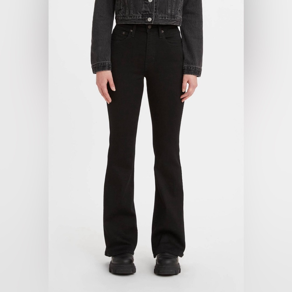 Levi’s Women’s 726 High-Rise Flare Jeans Soft Black Size 33x32